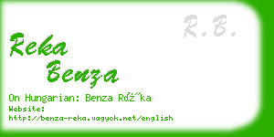 reka benza business card